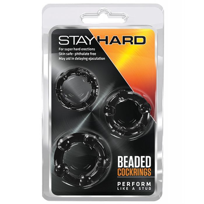 Blush Stay Hard Beaded Cock Rings