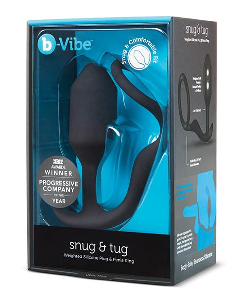 b-Vibe Snug & Tug Weighted Plug & Penis Ring