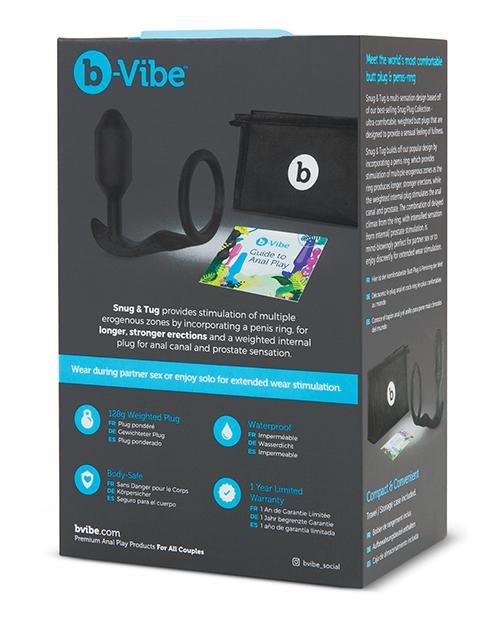 b-Vibe Snug & Tug Weighted Plug & Penis Ring