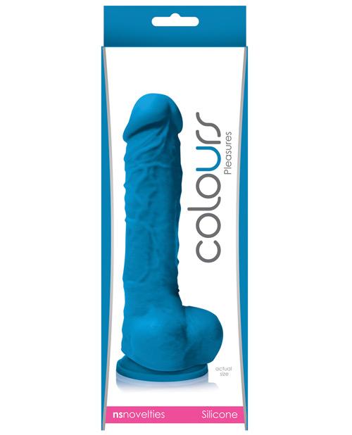 Colours Pleasures Dildo w/Suction Cup - 5/8" 5" Blue 