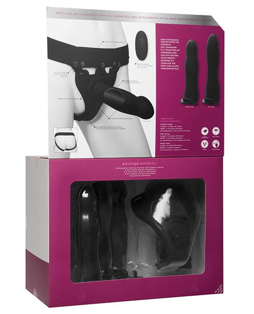 Doc Johnson Body Extensions Be Naughty Vibrating 4 Piece Strap On Set