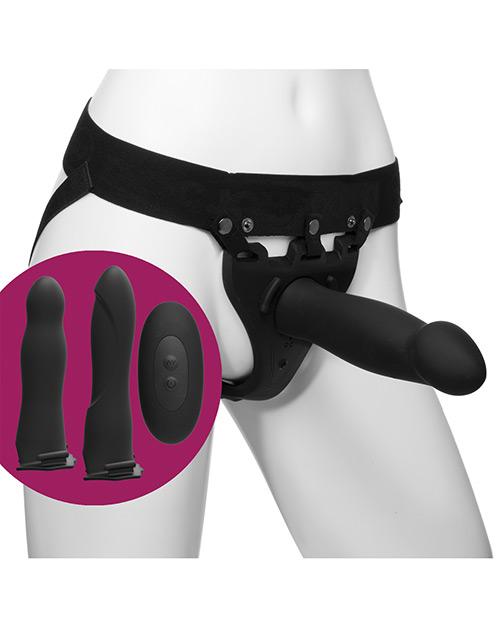 Doc Johnson Body Extensions Be Naughty Vibrating 4 Piece Strap On Set