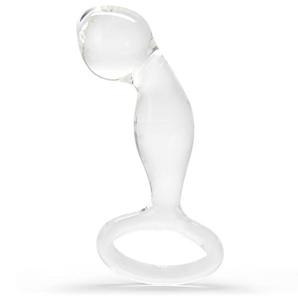 Icicles No. 46 Curved P-Spot Glass Butt Plug 
