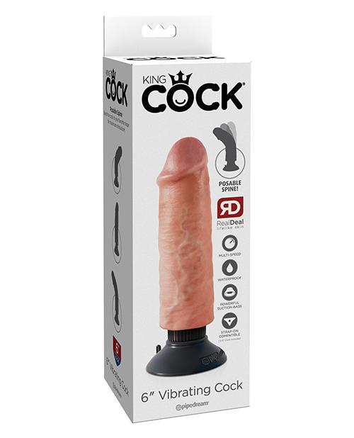 King Cock 6" Realistic Vibrating Dildo