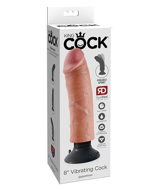 King Cock 8" Realistic Vibrating Dildo