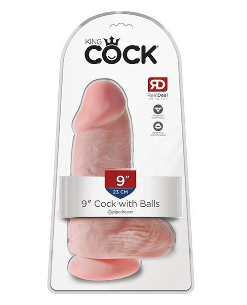 King Cock Chubby Realistic Suction Cup 9" Dildo With Balls 