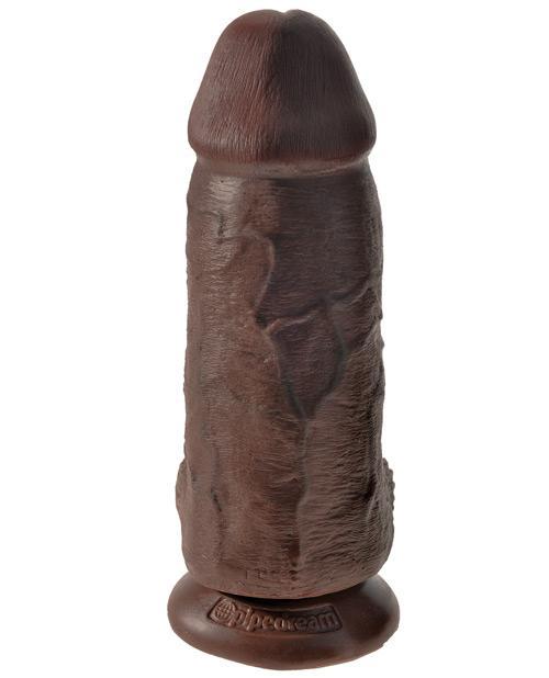 King Cock Chubby Realistic Suction Cup 9" Dildo With Balls Brown