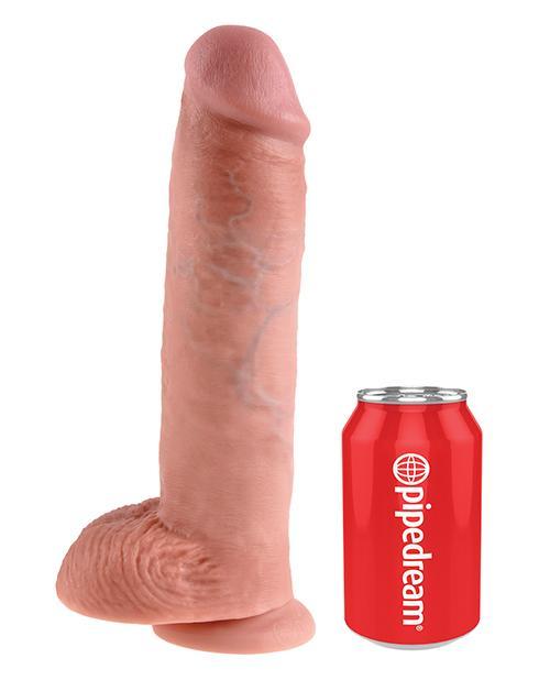 King Cock Realistic Suction Cup 11" Dildo With Balls