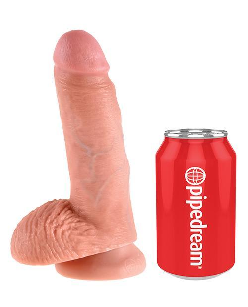 King Cock Realistic Suction Cup 7" Dildo With Balls