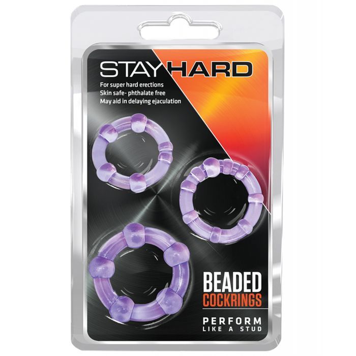 Blush Stay Hard Beaded Cock Rings