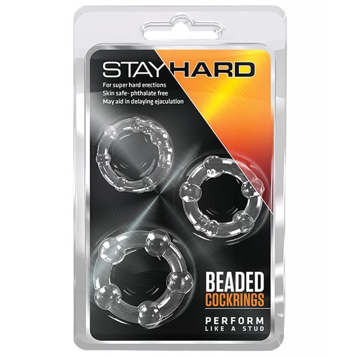 Blush Stay Hard Beaded Cock Rings