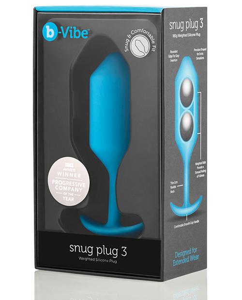b-Vibe Weighted Snug Plug 3 Blue 