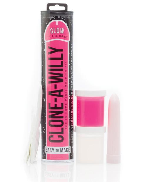 Clone-A-Willy Kit Vibrating - Glow In The Dark Hot Pink 