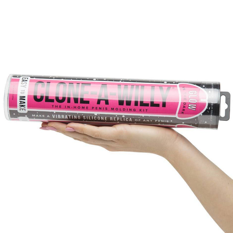 Clone-A-Willy Kit Vibrating - Glow In The Dark Hot Pink 