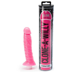 Clone-A-Willy Kit Vibrating - Glow In The Dark Hot Pink 