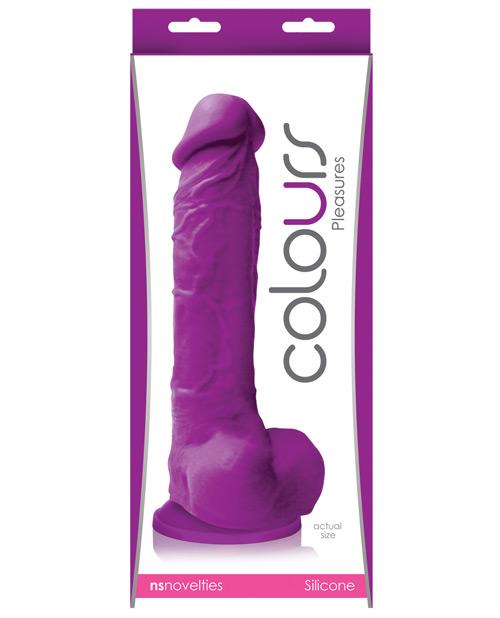 Colours Pleasures Dildo w/Suction Cup - 5/8" 5" Purple 