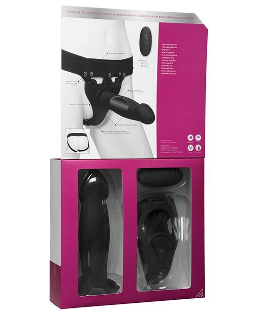 Doc Johnson Body Extensions Be Risque Vibrating 2 Piece Strap On Set 