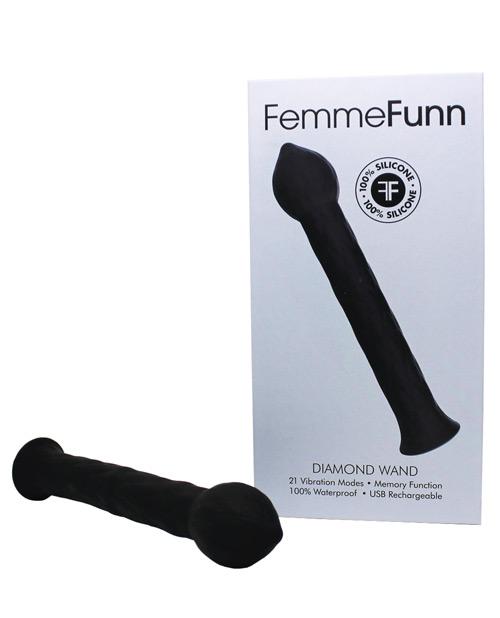 Femme Funn Diamond Wand Vibrator Black 