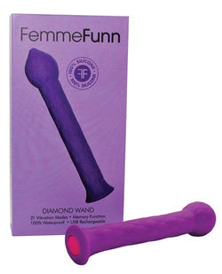 Femme Funn Diamond Wand Vibrator Purple 