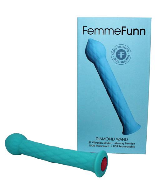 Femme Funn Diamond Wand Vibrator Turquoise 