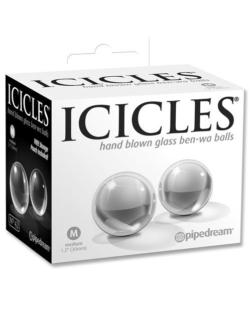 Icicles No. 42 Medium Glass Ben Wa Balls 