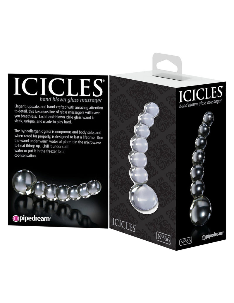 Icicles No. 66 Curved Beaded Glass Massager 