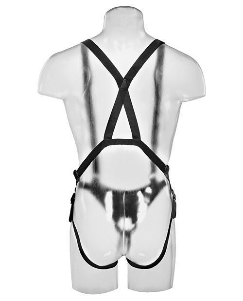 King Cock 10" Hollow Strap On Suspender kit 