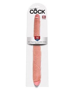 King Cock 16" Tapered Double Dildo - Flesh 