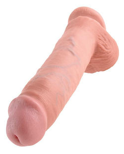 King Cock Realistic Suction Cup 11" Dildo With Balls 