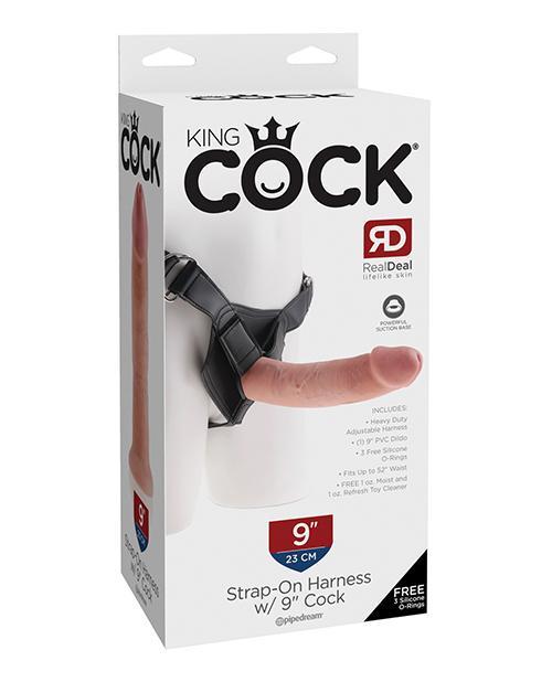 King Cock Strap On Harness With 9" Dildo 